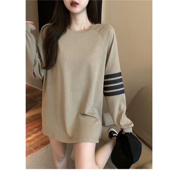 Áo thun from rộng sọc tay Ulzzang