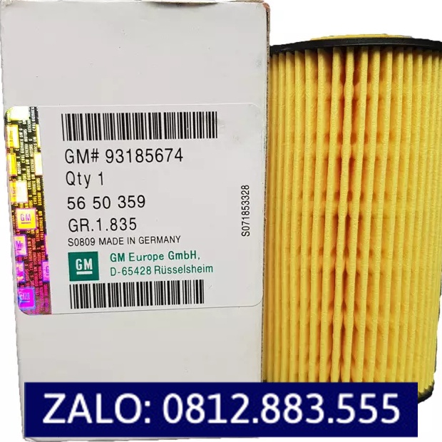 Lọc nhớt (dầu) động cơ Chevrolet Cruze, Orlando, Gentra, Lacetti (Mã: 93185674)