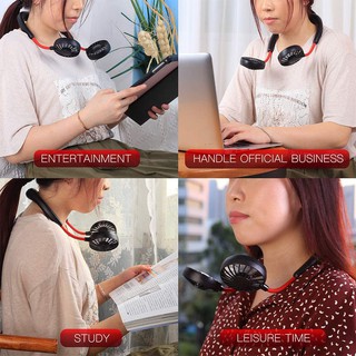 Quạt Mini Đeo Cổ 3 Tốc Độ Tiện Dụng