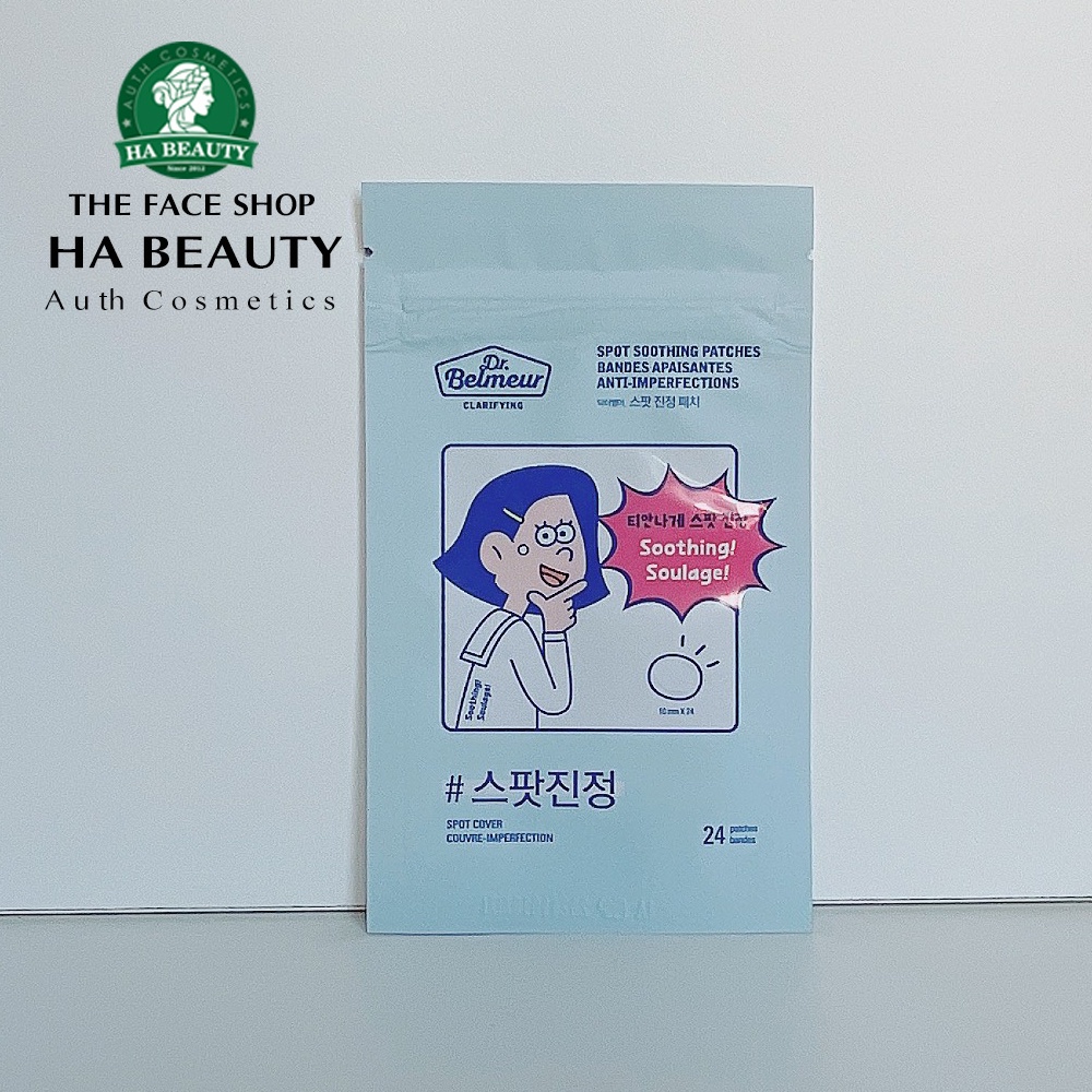 Miếng dán mụn giảm sưng dịu da The Face Shop Dr Belmeur Clarifying Spot Soothing Patches 24pcs