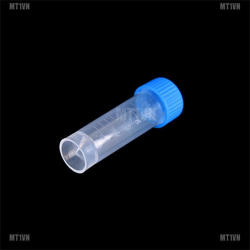 Bộ 10/20/50/100 ống nghiệm 5ml bằng nhựa chuyên dụng có nắp