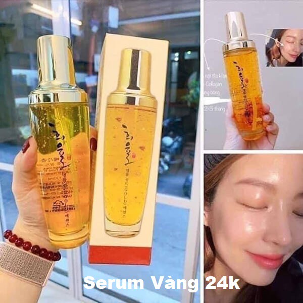 🎀Serum vàng 24k [Hàng Auth Hàn Quốc] - Serum dưỡng trắng da dưỡng ẩm tinh chất vàng 24k cao cấp Labelage Hàn Quốc 130ml