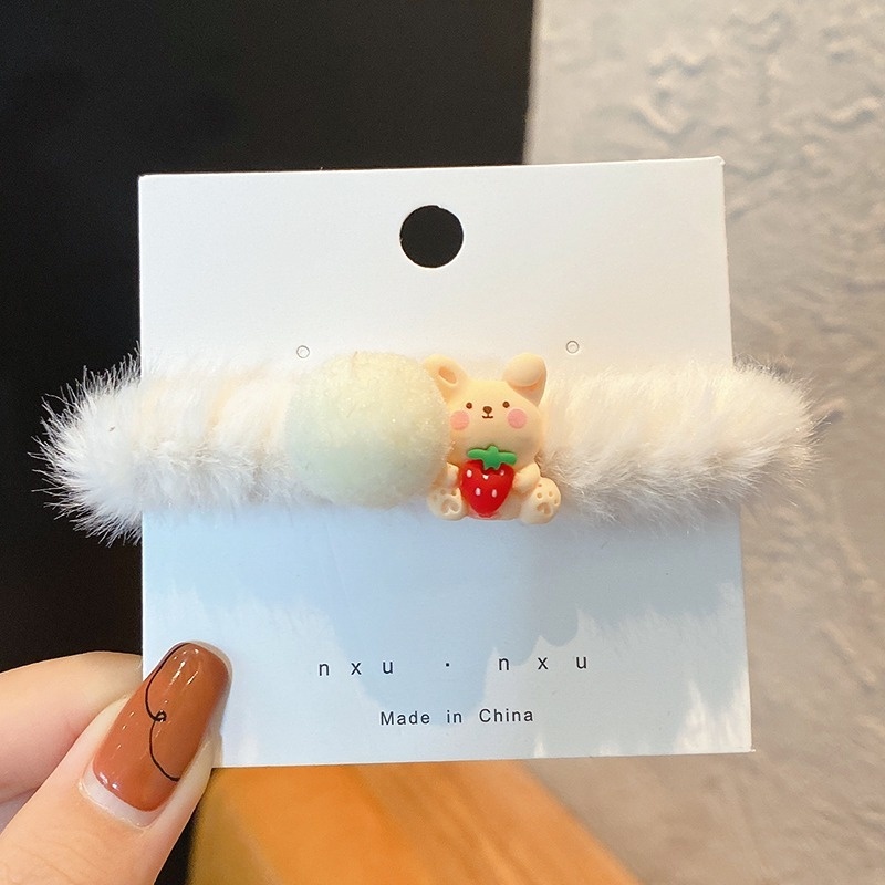 Dây buộc tóc cao su vải lông nhung màu kẹo ngọt phong cách Hàn Quốc dễ thương