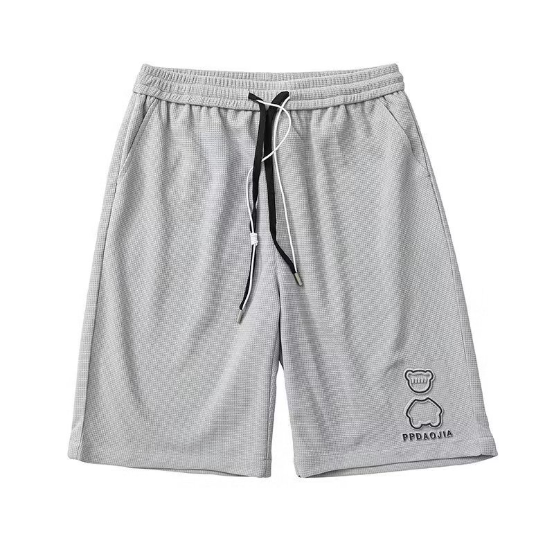 Quần Short Màu Trơn In Họa Tiết Gấu Phong Cách Hàn Quốc Thời Trang Mùa Hè Cho Nam