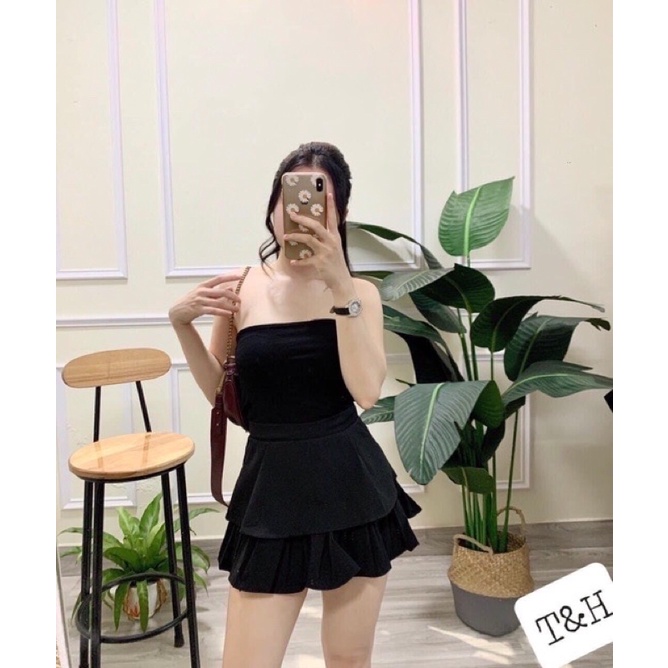 Chân váy 2 tầng ly gấu hàng việt