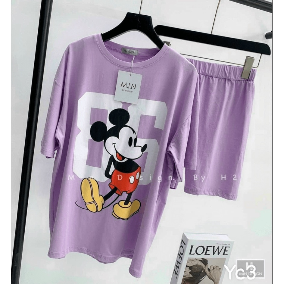 (Free ship) Sét Da Cá Siêu Chất Lượng Mặc Cực Thoáng Có In Hình Chuột Mickey Dễ Thương UP VLTN Shop