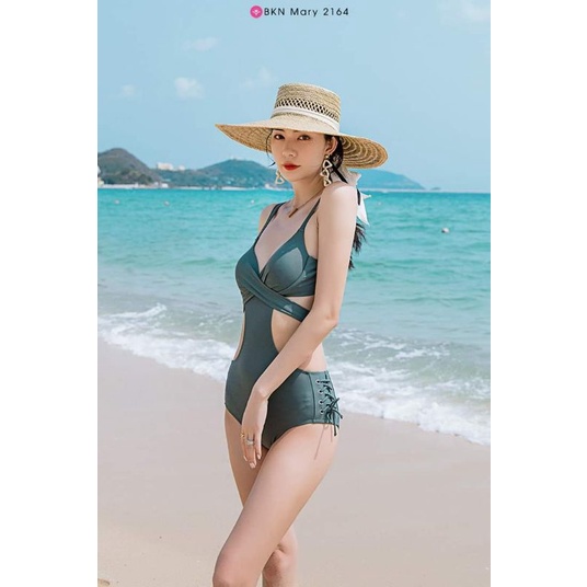 Bikini liền mảnh cut out SIÊU LẠ MẮT, ôm body, che khuyết điểm, tôn dáng kèm áo choàng cao cấp