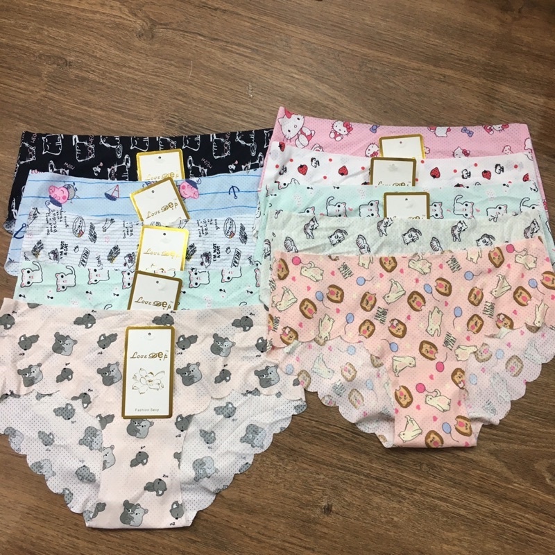 Quần Lót Đúc Su Thông Hơi Không Đường May Họa Tiết Dễ Thương 015