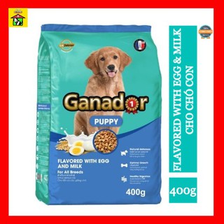 [400gram💯] Thức Ăn Cho Chó Con Ganador Puppy Egg & Milk (Vị Trứng & Sữa) 400gr