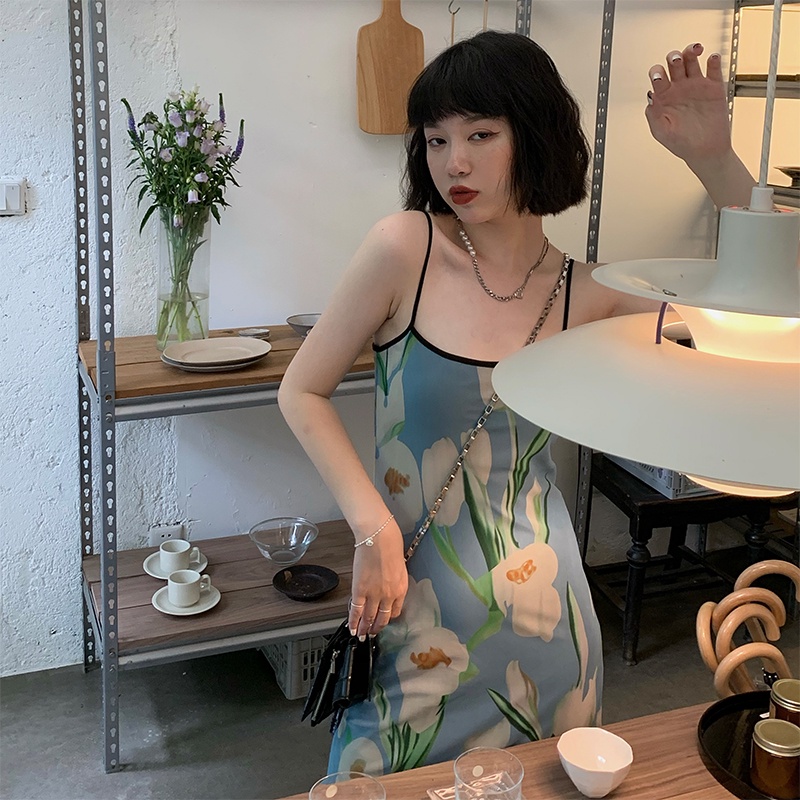 Đầm Maxi Sát Nách Phối Lưới Thời Trang Mùa Hè Quyến Rũ Dễ Phối Đồ Cho Nữ