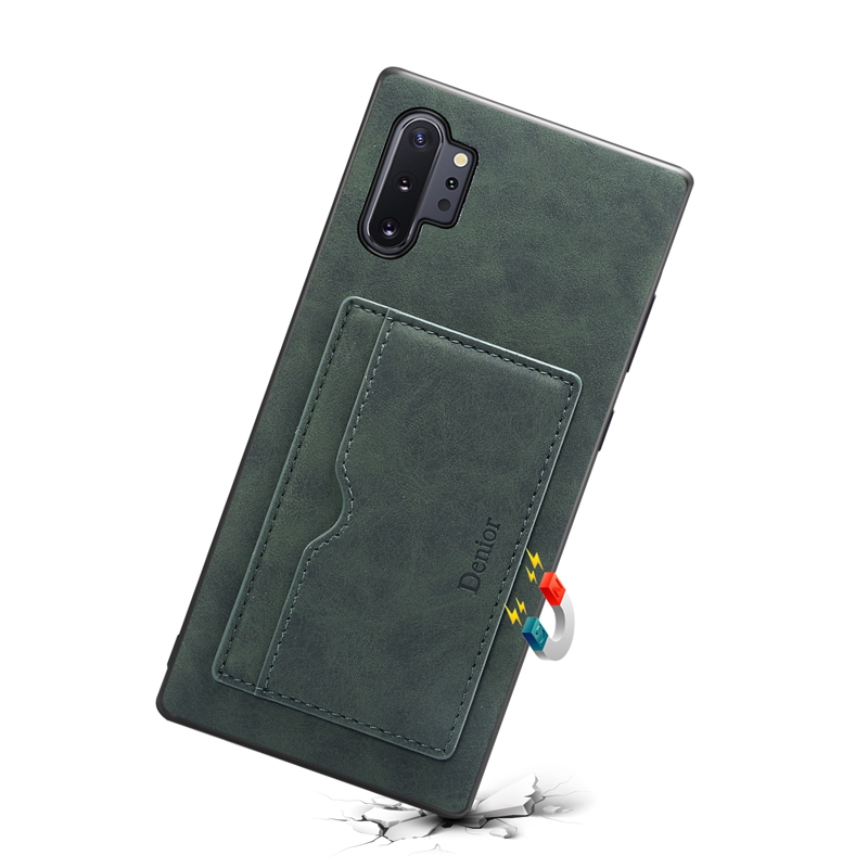 Ốp điện thoại bề mặt da mềm có ngăn đựng thẻ cho Samsung Galaxy Note 10 Plus 10+