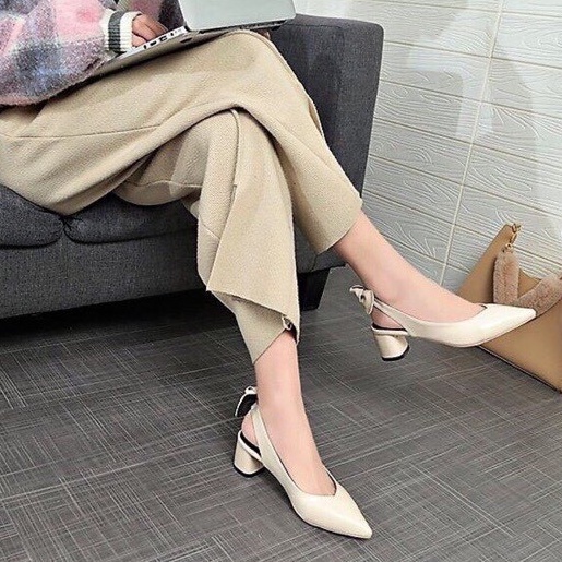 Giày cao gót mũi nhọn quai chun MÃ HGC9