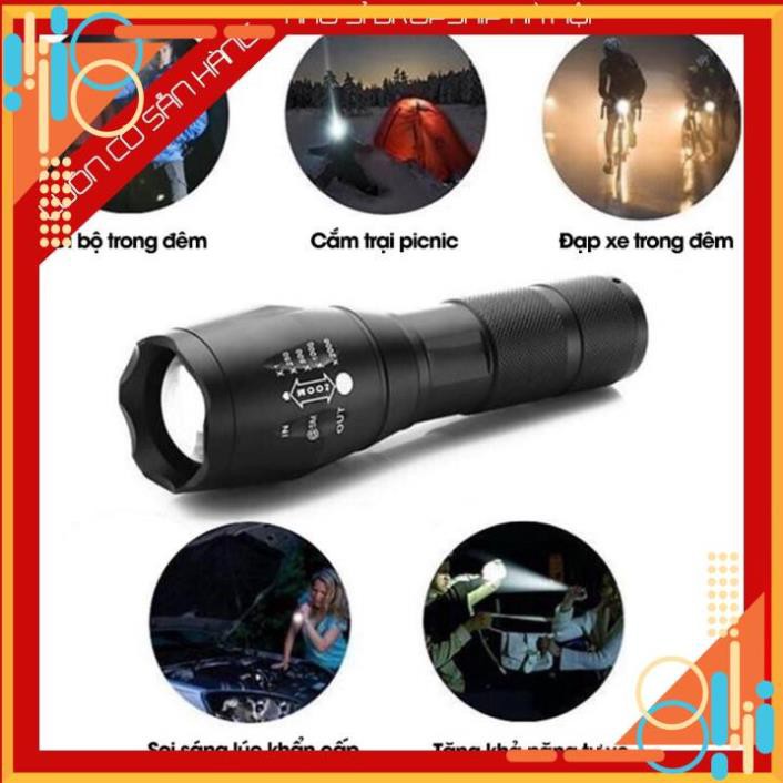 FREESHIP Đèn pin siêu sáng bóng led xml t6 police bin mini cầm tay chống nước tự vệ chuyên dụng   -KSHN