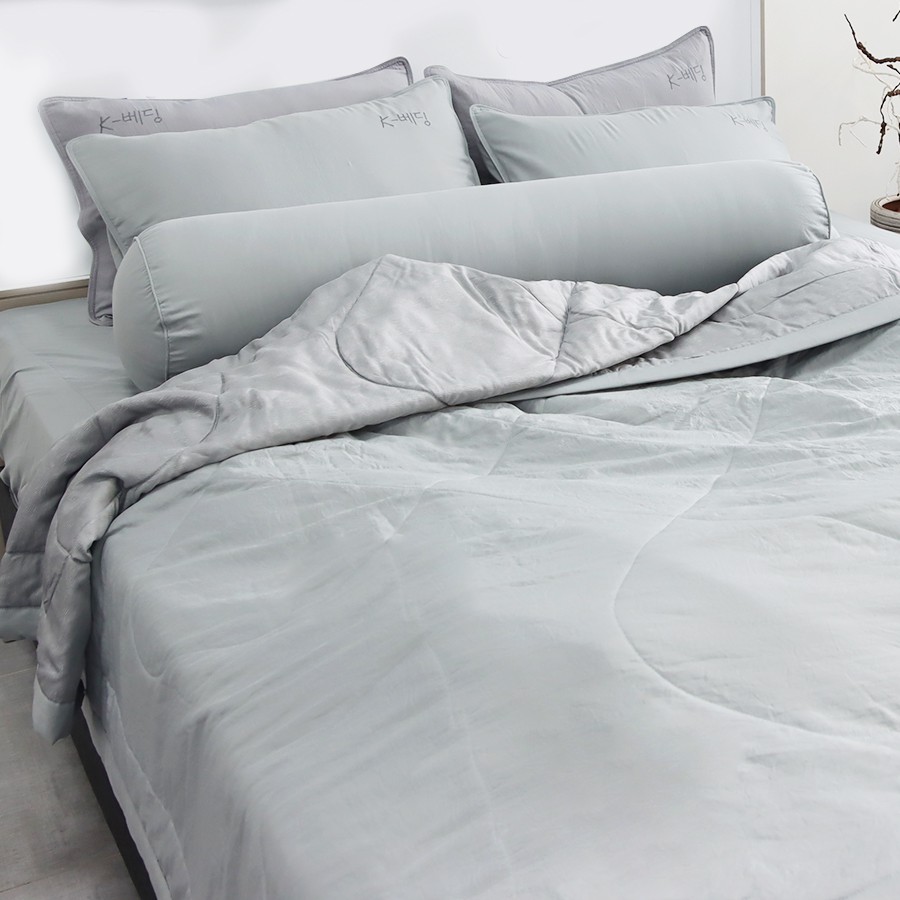 Chăn Hè Hàn Quốc Silky Rayon K-Bedding By Everon Xám KSR201