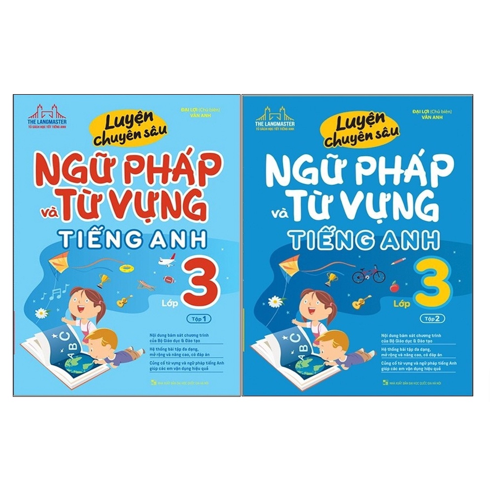 Sách - Combo Luyện chuyên sâu ngữ pháp và từ vựng Tiếng Anh 3 (tập 1+tập 2)