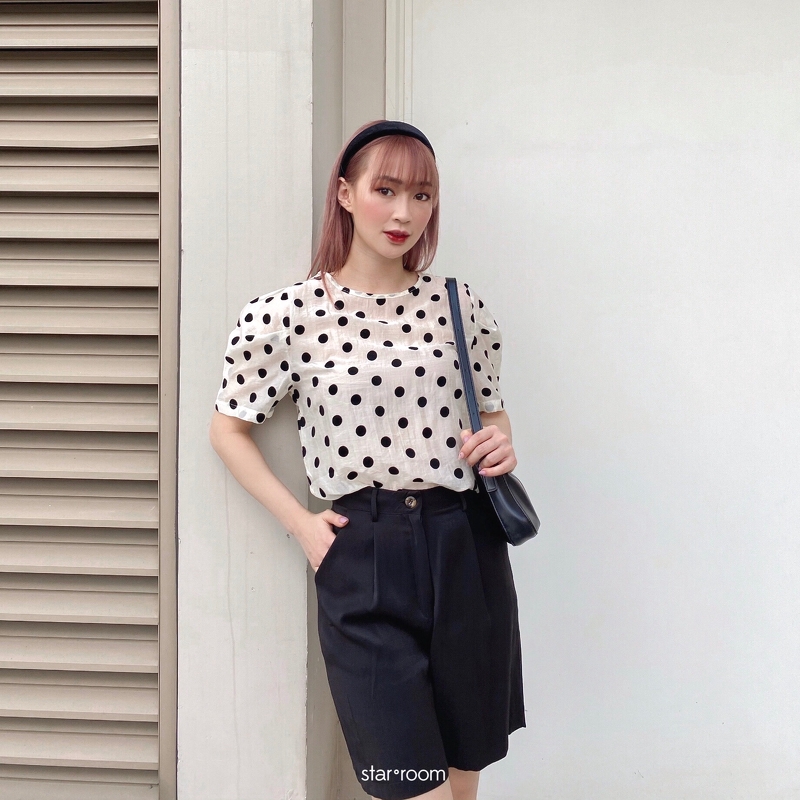 STARROOM Áo voan chấm bi #5003