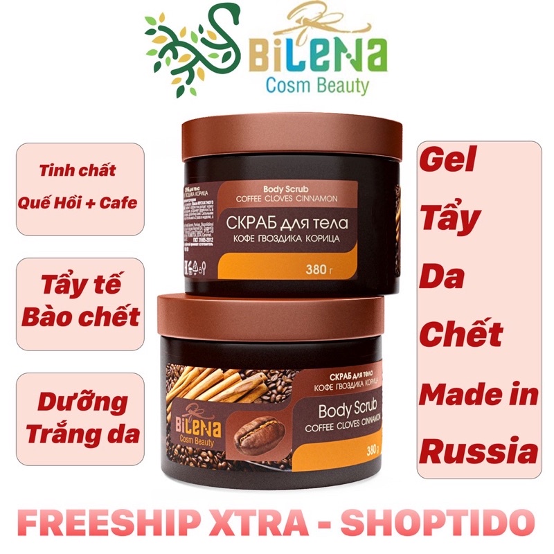 Tẩy da chết quế hồi Nga Bilena 380gr