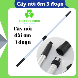 Cây nối lau kính, vệ sinh pin năng lượng mặt trời cán dài bằng nhôm 6m Baiyun ( không có bông thỏ và gạt kính )