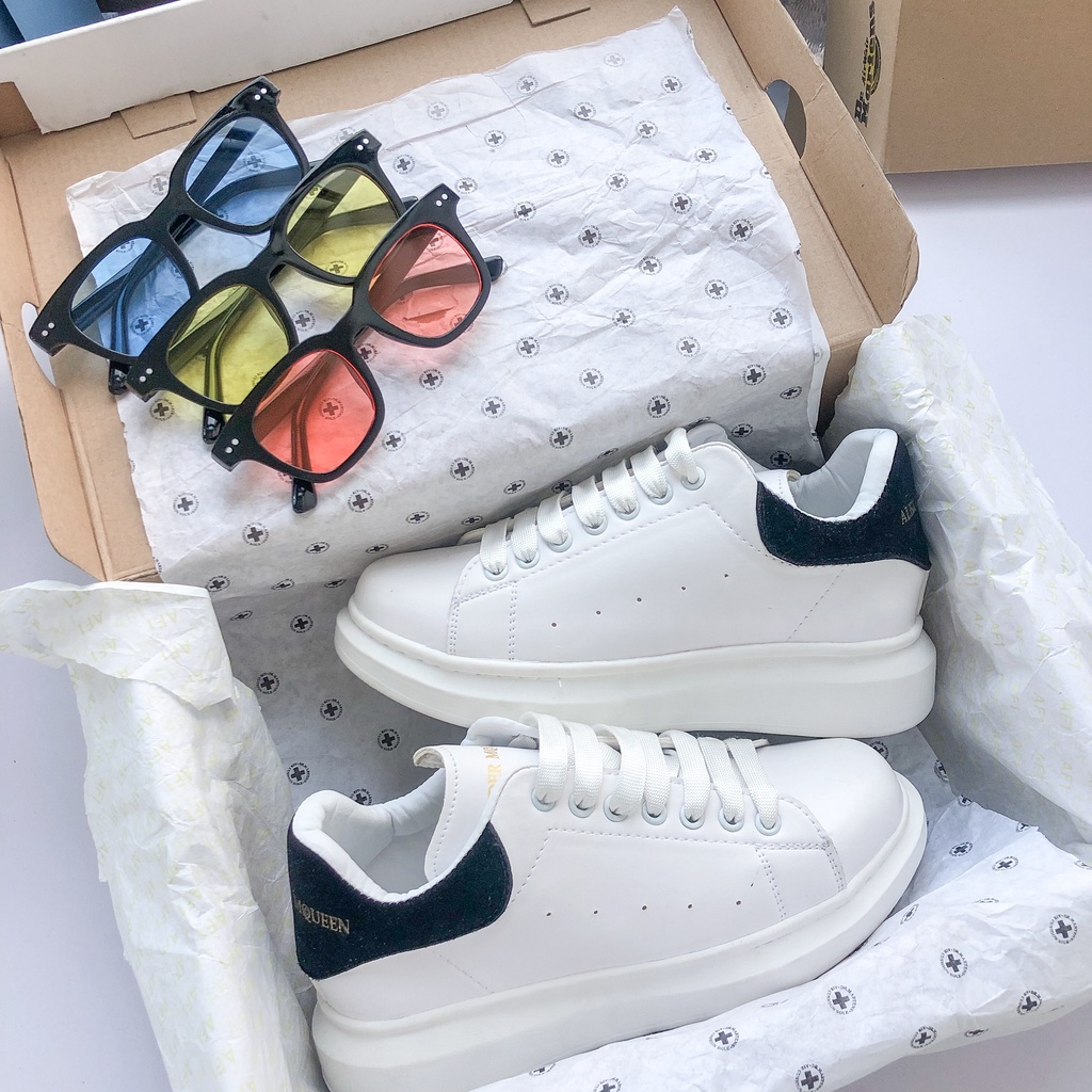 Giày queen gót đen và phản quang full size nam nữ