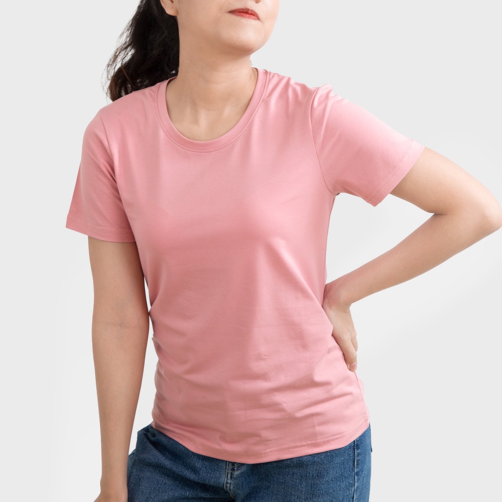 Áo thun nữ trơn cổ tròn màu xanh coban TOLI, chất cotton 4 chiều mềm mịn, co dãn, form suông cơ bản [NHIỀU MÀU]