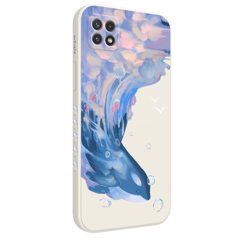 Ốp Điện Thoại Mềm In Hình Cá Voi Cho Samsung Galaxy A22 A12 4G 5G A02 A02S Sự Bảo Vệ