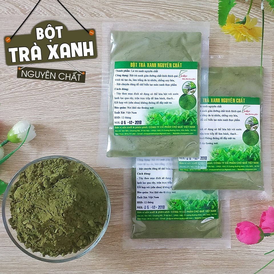 Bột Màu Tự Nhiên Gói 50g Tạo Màu Xanh Bột Trà Xanh