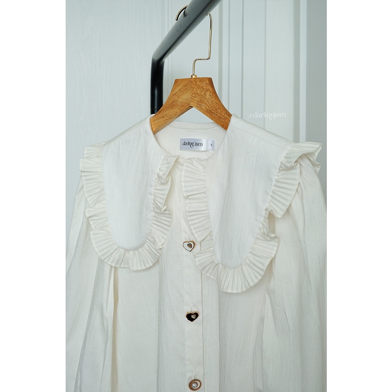 áo kiểu nữ tay dài phối nút olivia shirt - darling.ism