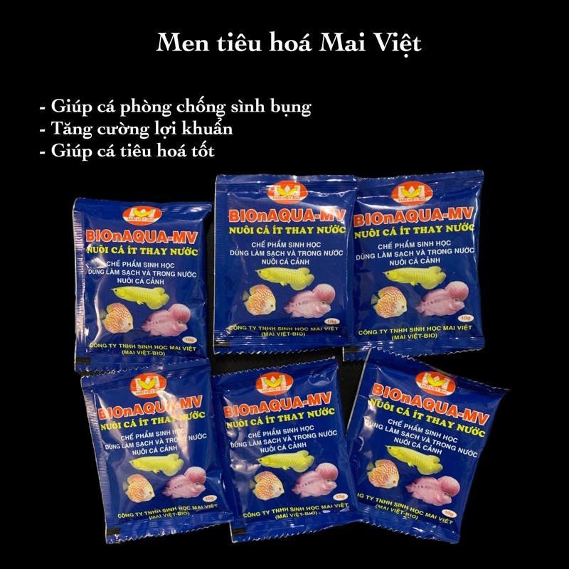 Men vi sinh Mai việt, men tiêu hoá, làm trong nước hồ cá cảnh ]