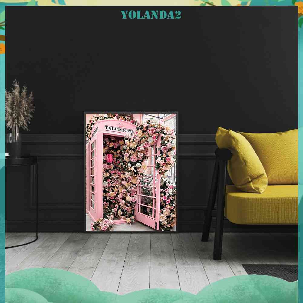 Bộ Tranh Đính Đá 5D Tự Làm Hình Hoa Hồng Dùng Trang Trí Điện Thoại / Giày Bốt