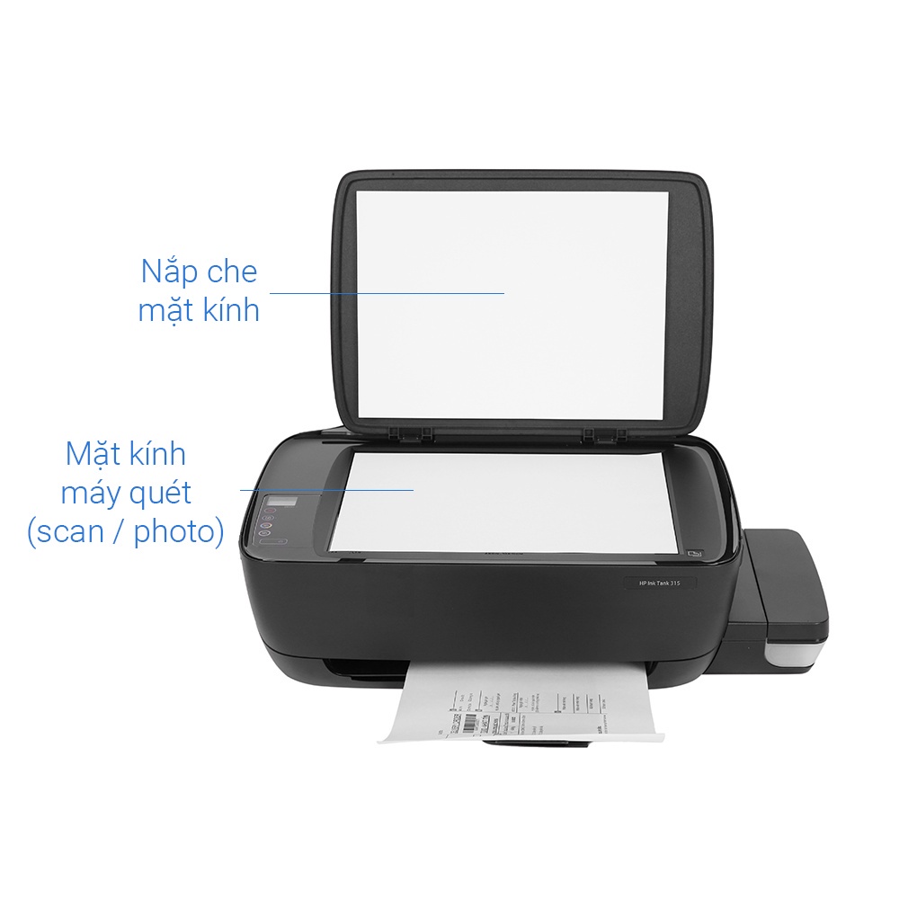 Máy In Phun Màu HP đa năng in scan copy Ink Tank 315  - Bảo hành 12 tháng