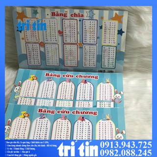 BẢNG CỬU CHƯƠNG,BẢNG CHIA