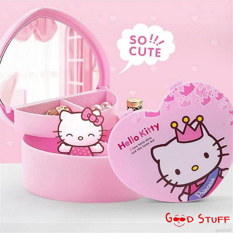 Hộp đựng đồ trang điểm hình Hello Kitty/ Màu sắc ngẫu nhiên