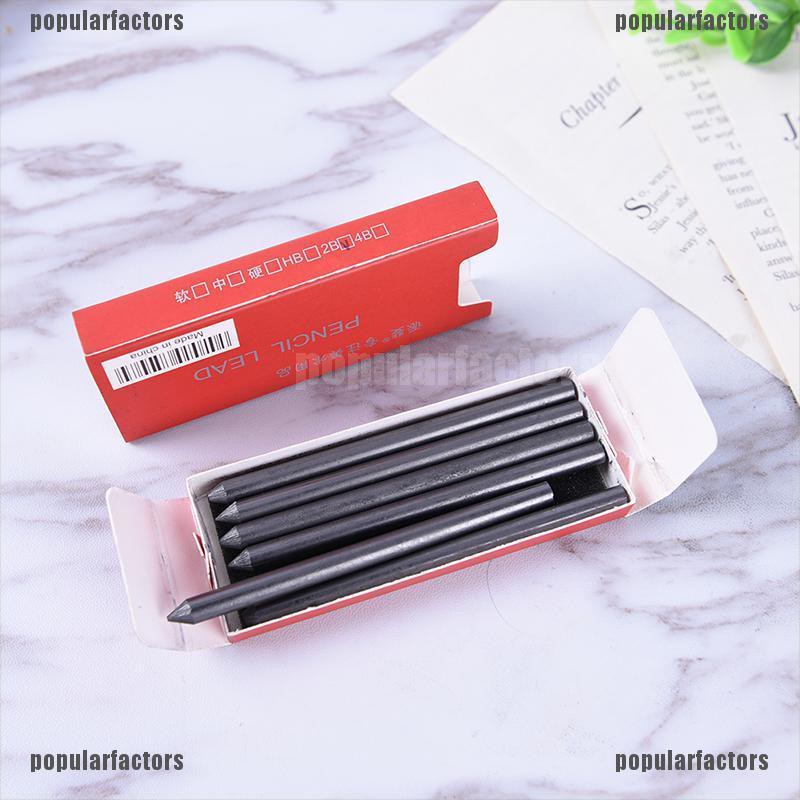 Hộp 6 ruột bút chì thay thế 5.6mm HB 2B 4B 6B 8B
