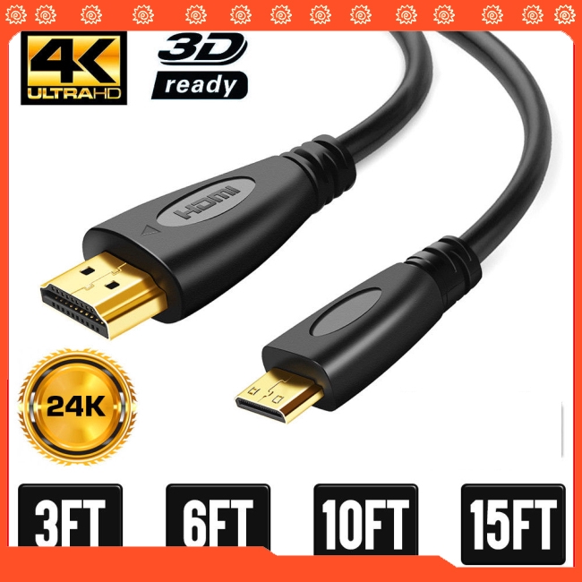 Dây cáp HDMI Type C 4K mini chuyển đổi tín hiệu tốc độ cao chất lượng cao