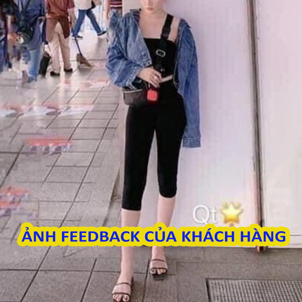 Quần legging lửng ngố nữ vải Umi Hàn Cao cấp dày dặn co dãn Geleva LEG427
