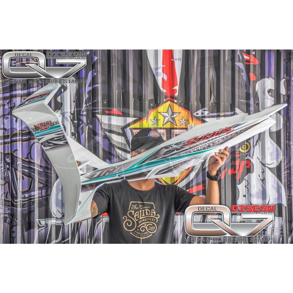 Tem Rời Sirius 110 trắng xanh