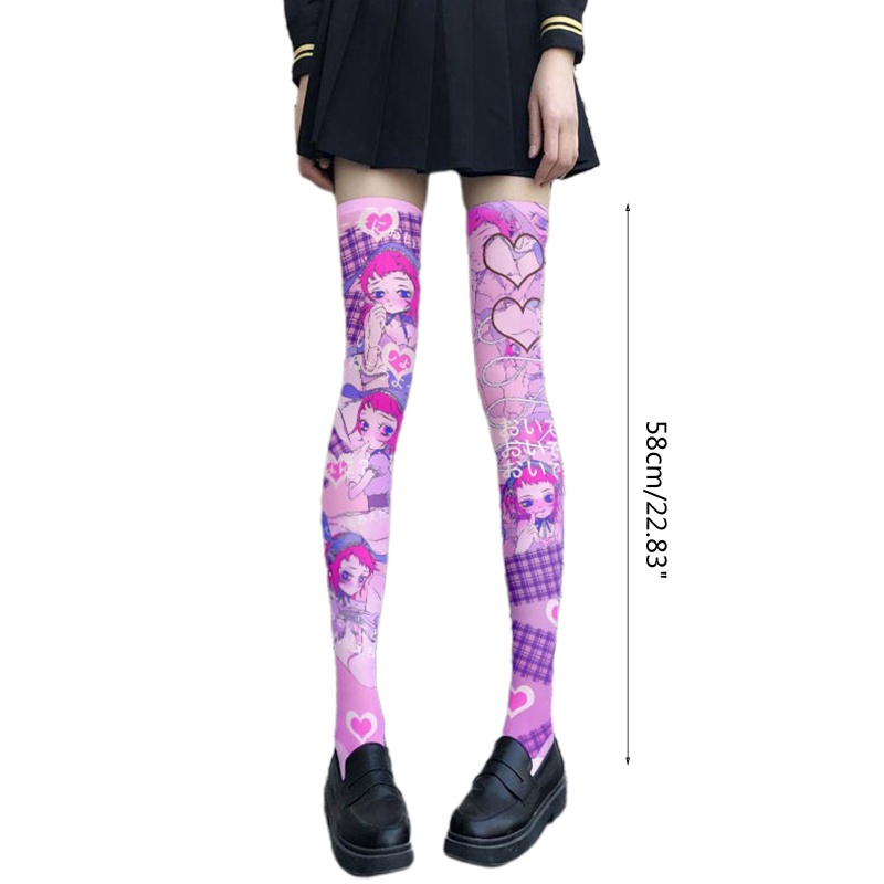 Vớ Dài Qua Gối In Họa Tiết Thỏ Hầu Gái Phong Cách Lolita Nhật Bản Cho Nữ