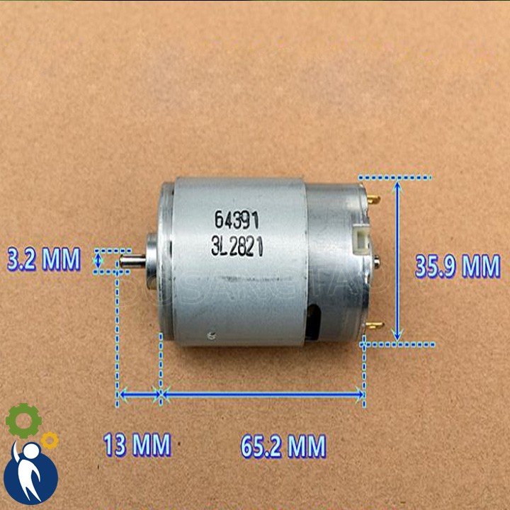 Motor 12V Mã 570 20000rpm, dòng điện 1.6A