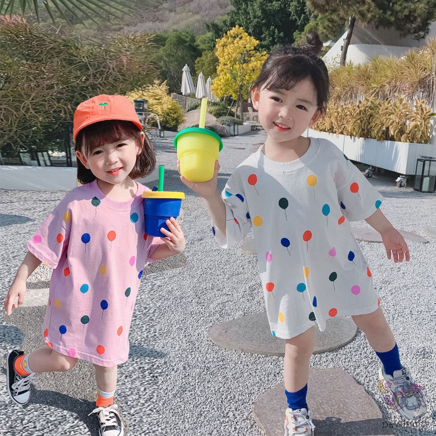 Bộ Váy Thời Trang Mùa Hè Hàn Quốc Dành Cho Bé Gái