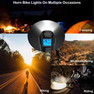Đèn LED kiêm đồng hồ tốc độ sạc USB cho xe đạp