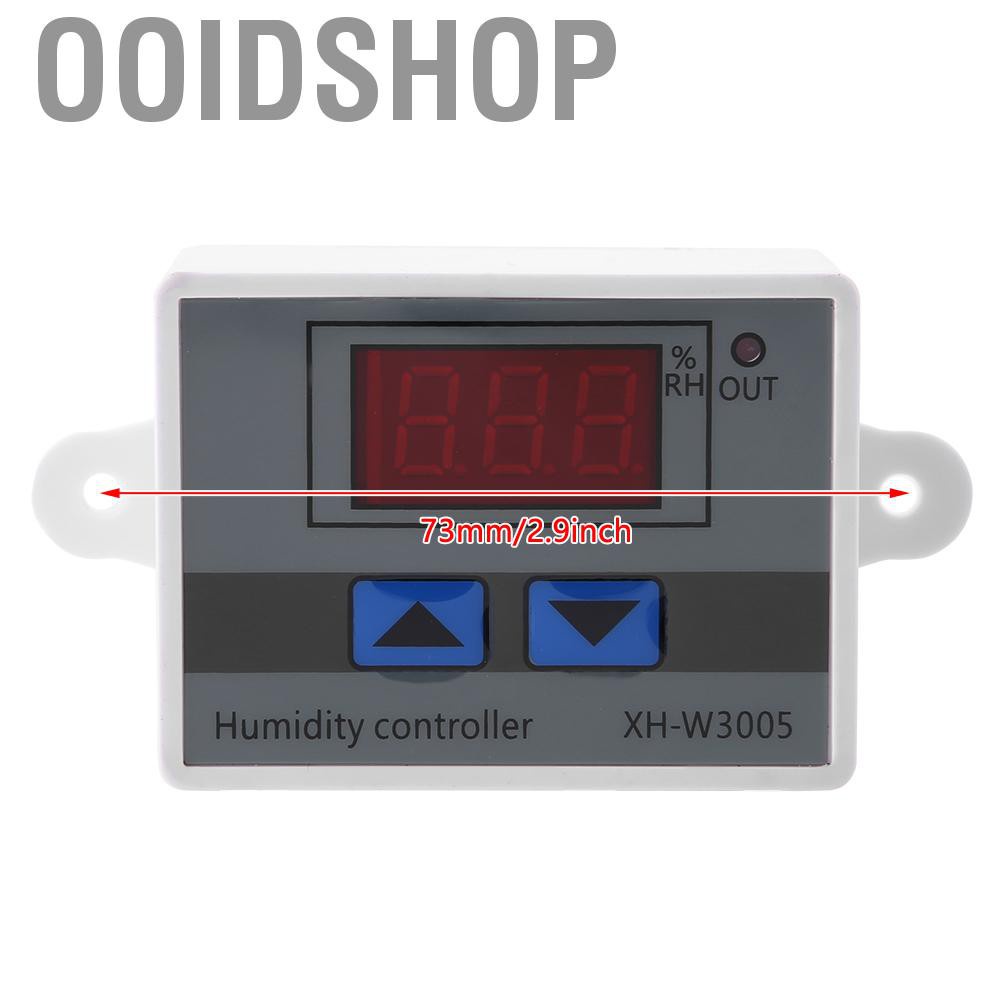 Ooidshop XH-W3005 Digital Hygrometer Switch Controller Humidity Sensor 0~99%RH 12V/24V/220V