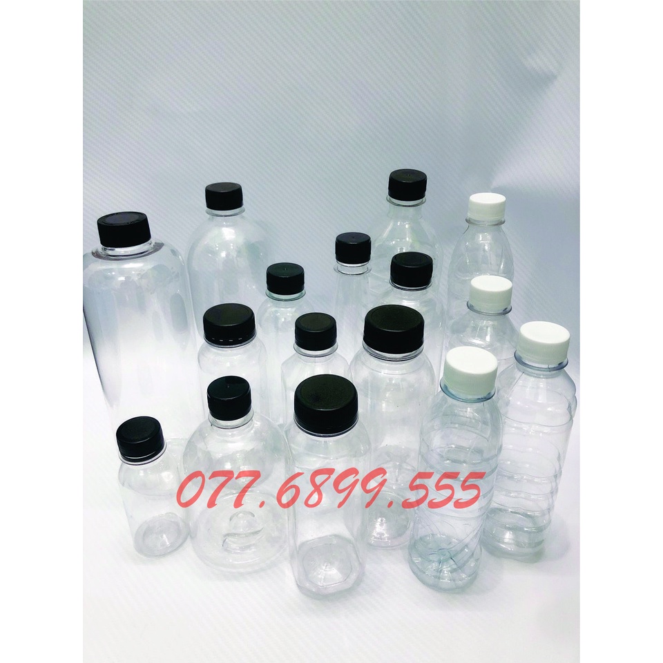 20 chai nắp đen tròn 500ml cao dày