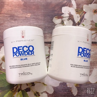 Bột tẩy tóc siêu mịn, siêu mạnh màu xanh TRICOL 500ml.nâng 1 lần lên tone 9 (Chính Hãng)