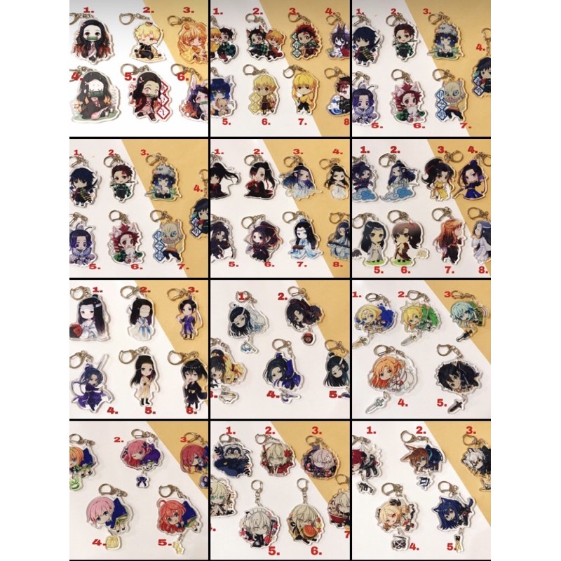 MÓC KHÓA MICA 3K (VUI LÒNG NHẮN SHOP CHỌN ANIME GIAO MẪU NGẪU NHIÊN)