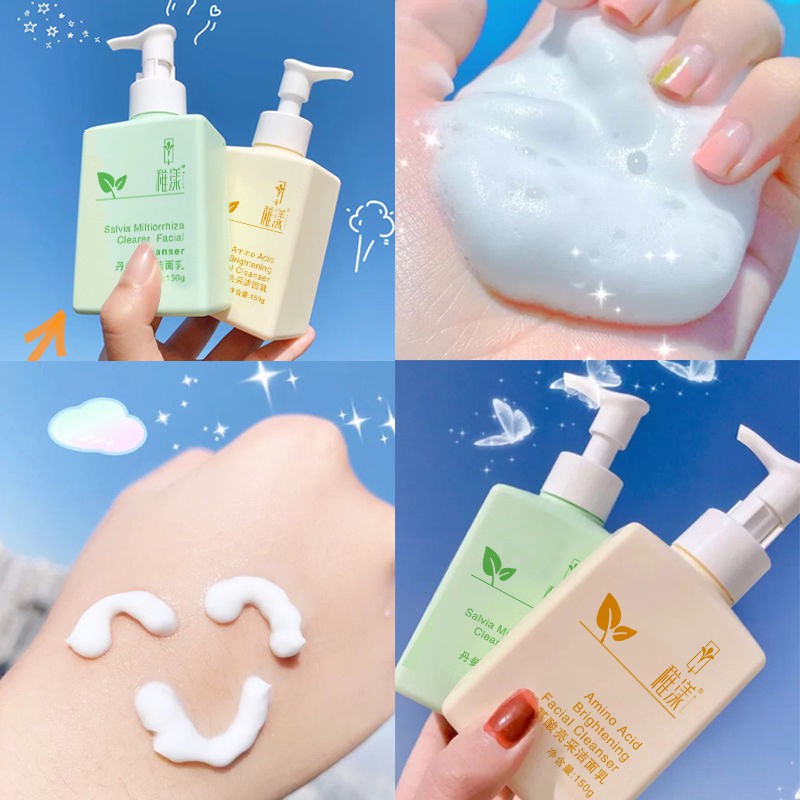 Sữa Rửa Mặt Trà Xanh Facial Cleanser 150gr Giúp Da Sạch Sâu, Trắng Sáng, Mờ Thâm Sạm