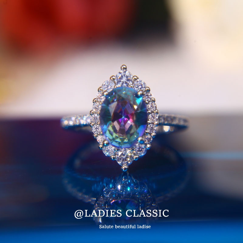 Phụ Kiện Trang Sức Đính Hôn Đính Đá Zircon Nhiều Màu Sang Trọng Không Gây Dị Ứng