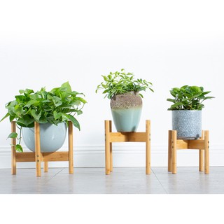Kệ ghép đơn giản bằng gỗ tre cao cấp để chậu cây