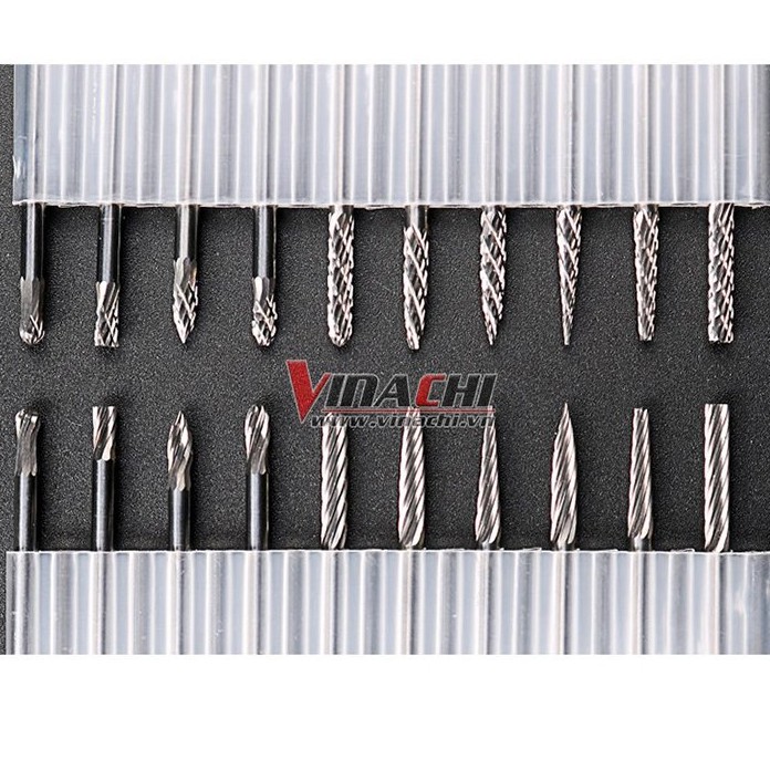 BỘ 10 MŨI KHẮC CHÀ LU RÃNH QUẢ TRÁM ( bộ )