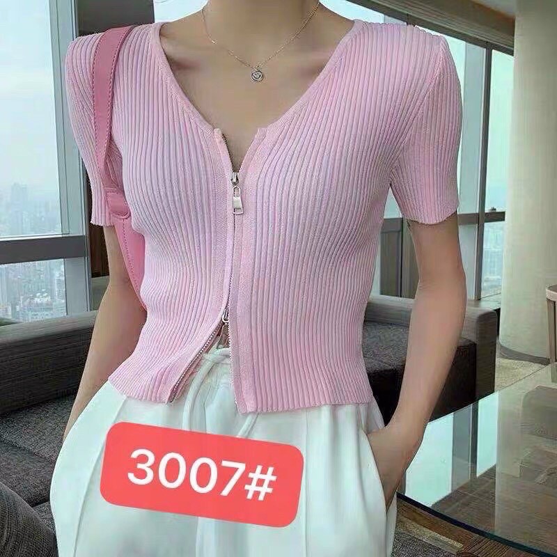 Áo Khóa Kéo 2 Đầu Cổ Tròn Sành Điệu (Khóa Kéo Điều Chỉnh)