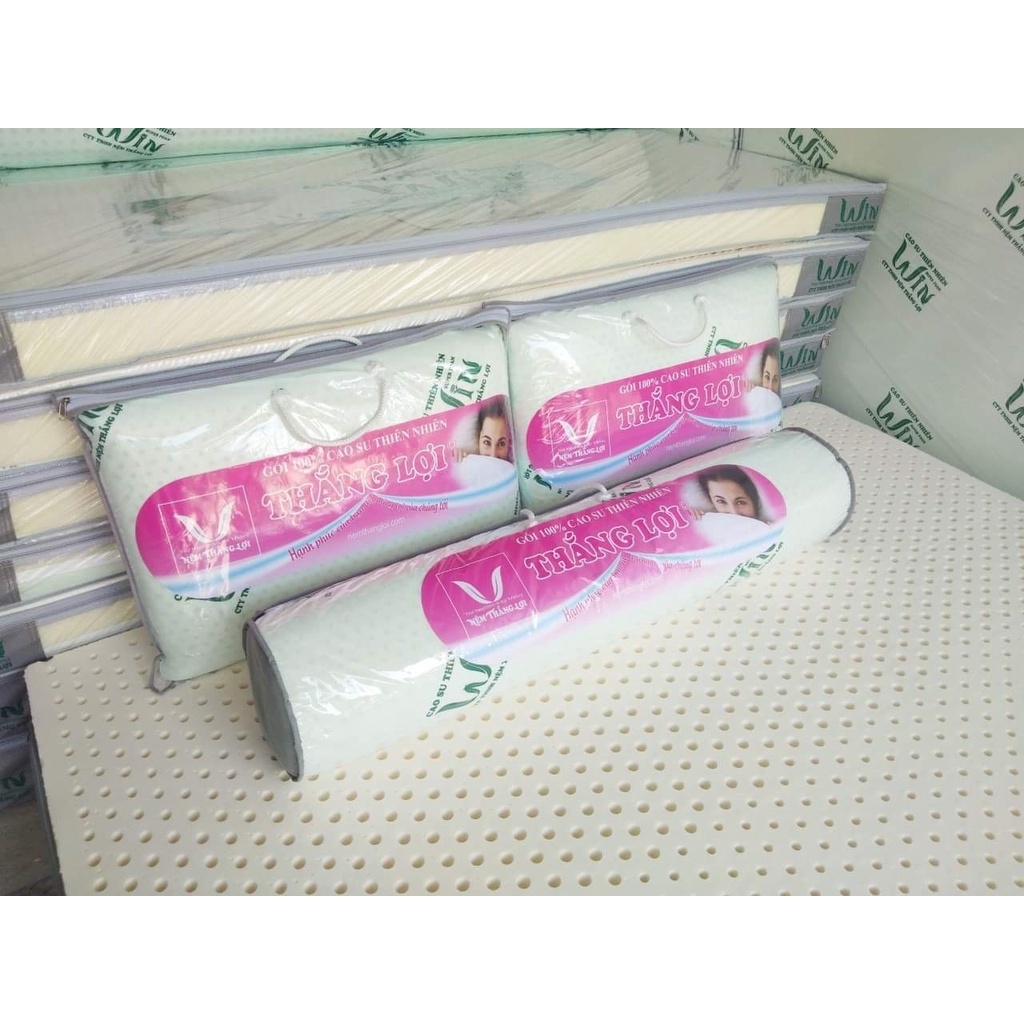 Nệm cao su thiên nhiên Thắng Lợi cao cấp 100% đàn hồi tốt êm ái với hàng nghìn lỗ thông hơi thoáng mát bảo hành 15 năm